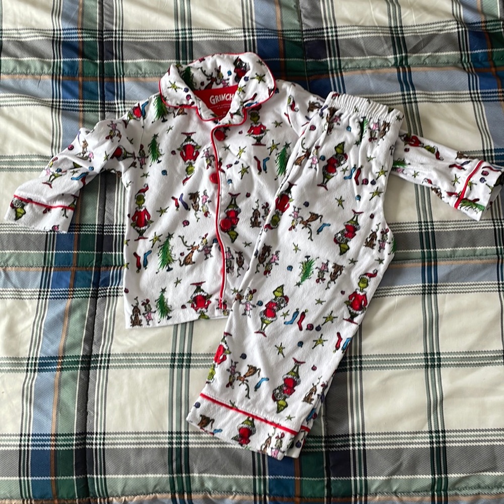Toddler boy grinch pajamas